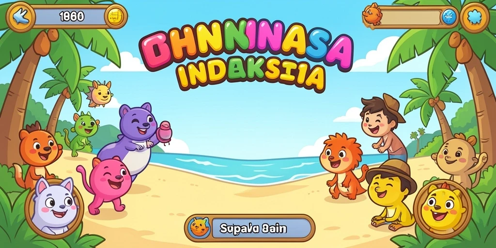 Screenshot menunjukkan karakter utama dalam aksi melompat.