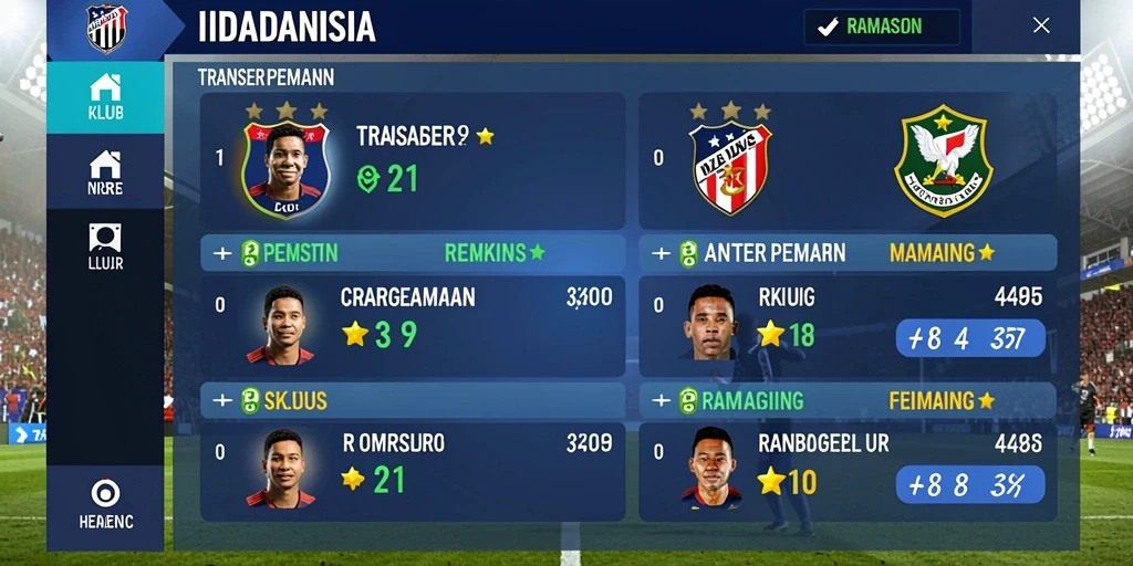 Tampilan karakter yang dinamis dan menarik.