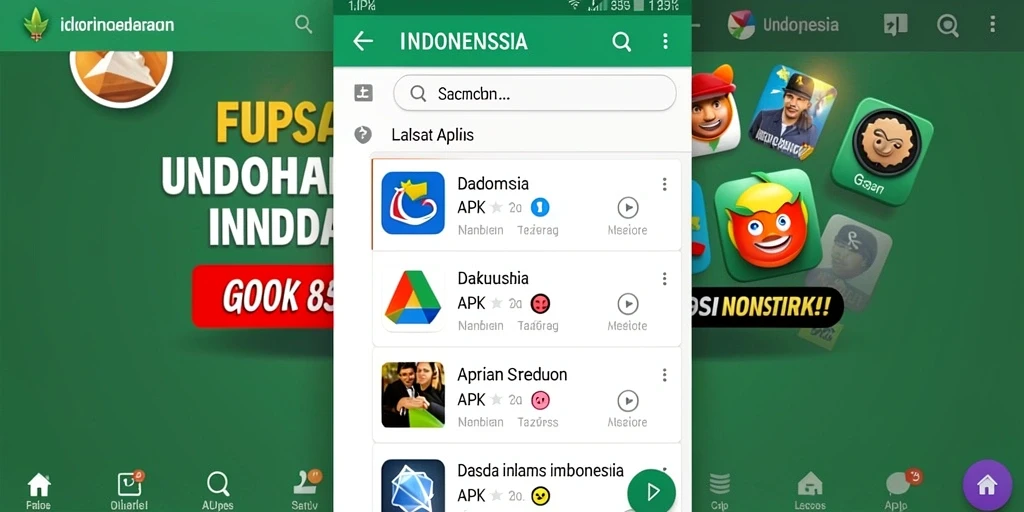 Screenshot menunjukkan tampilan utama yang menarik.