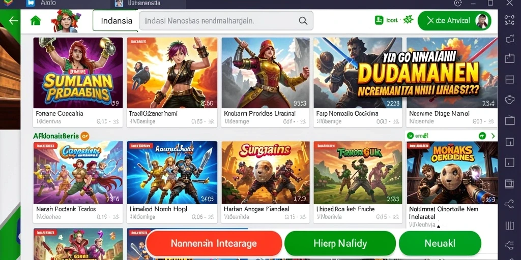 Tampilan antarmuka yang menarik dan ramah anak.