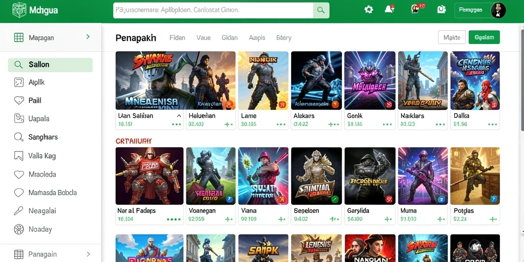 Tampilan karakter yang dapat dipersonalisasi dengan berbagai pilihan.